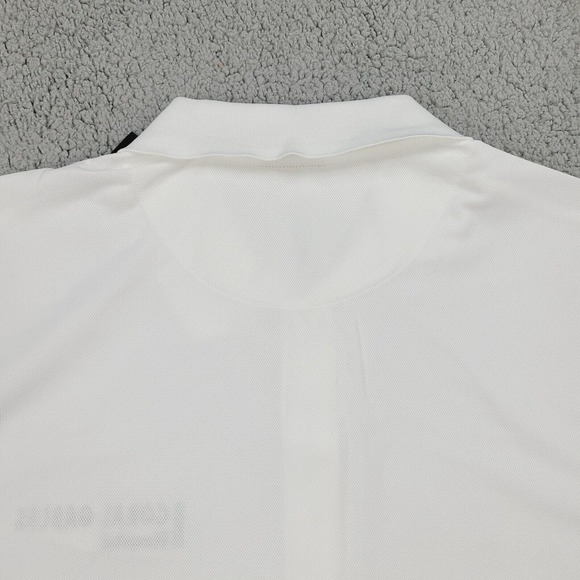 Nike Polo Shirt Mens Large White Dri-Fit Golf Swoosh Coral Gables Hospital Logo - Picture 10 of 15